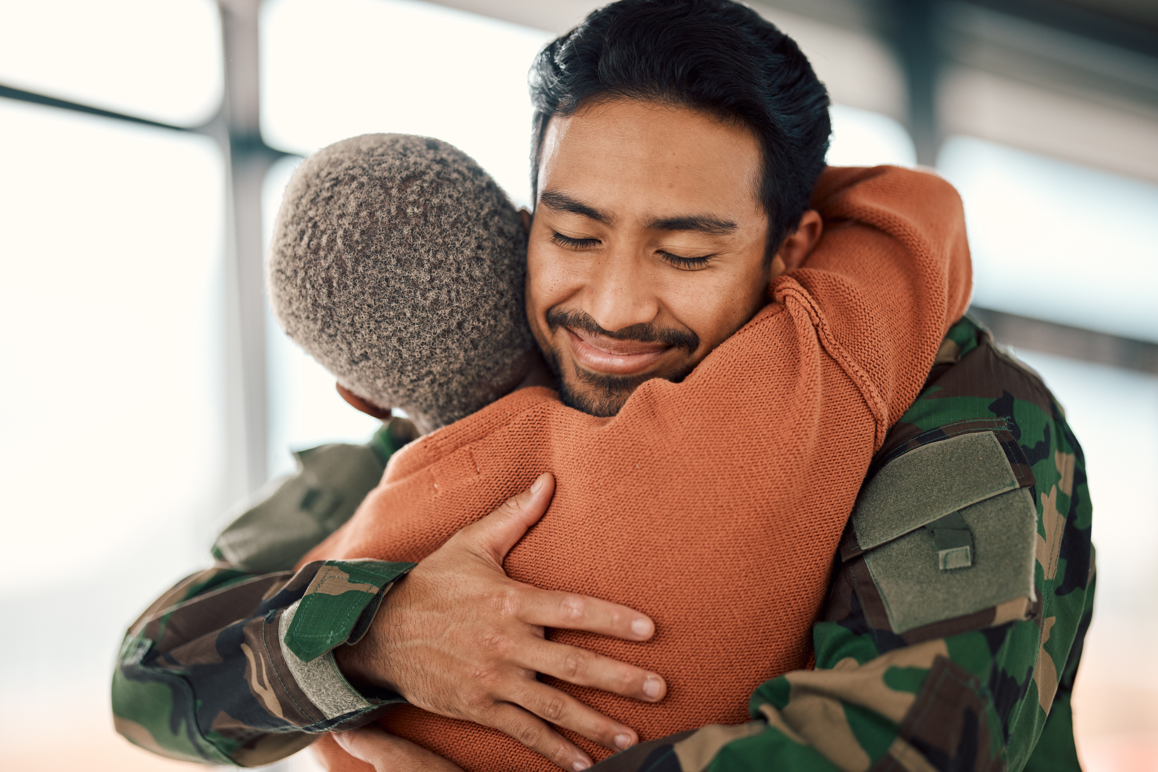 Veteran reuniting with family
